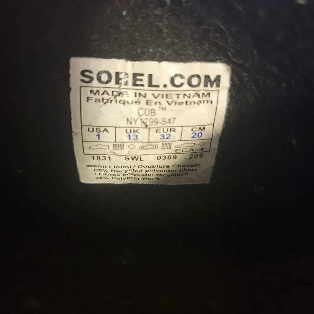 Sorel Cub pink winter boots size 1